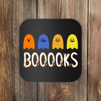 Books Spooky Ghost Funny Halloween Coaster