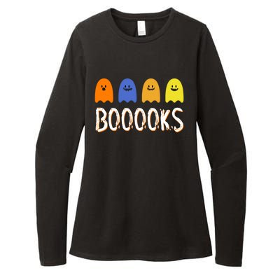 Books Spooky Ghost Funny Halloween Womens CVC Long Sleeve Shirt