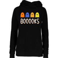 Books Spooky Ghost Funny Halloween Womens Funnel Neck Pullover Hood