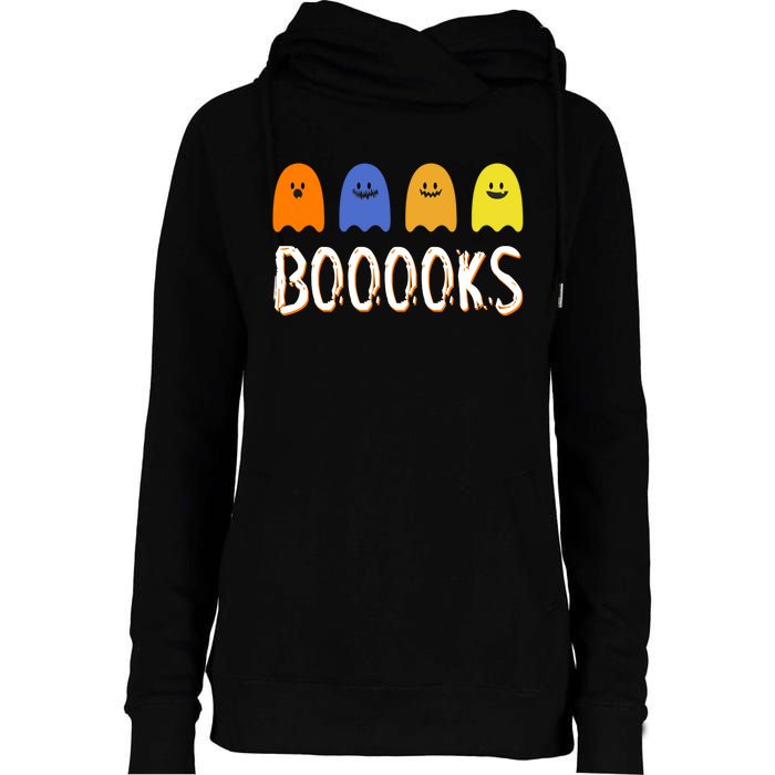 Books Spooky Ghost Funny Halloween Womens Funnel Neck Pullover Hood