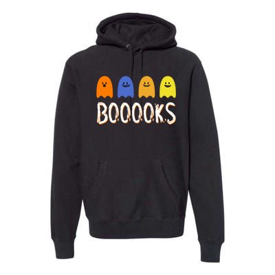 Books Spooky Ghost Funny Halloween Premium Hoodie