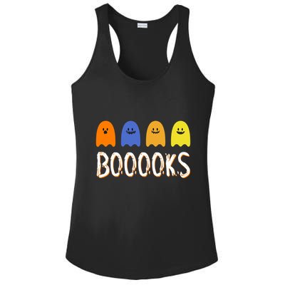 Books Spooky Ghost Funny Halloween Ladies PosiCharge Competitor Racerback Tank