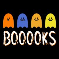 Books Spooky Ghost Funny Halloween Poster