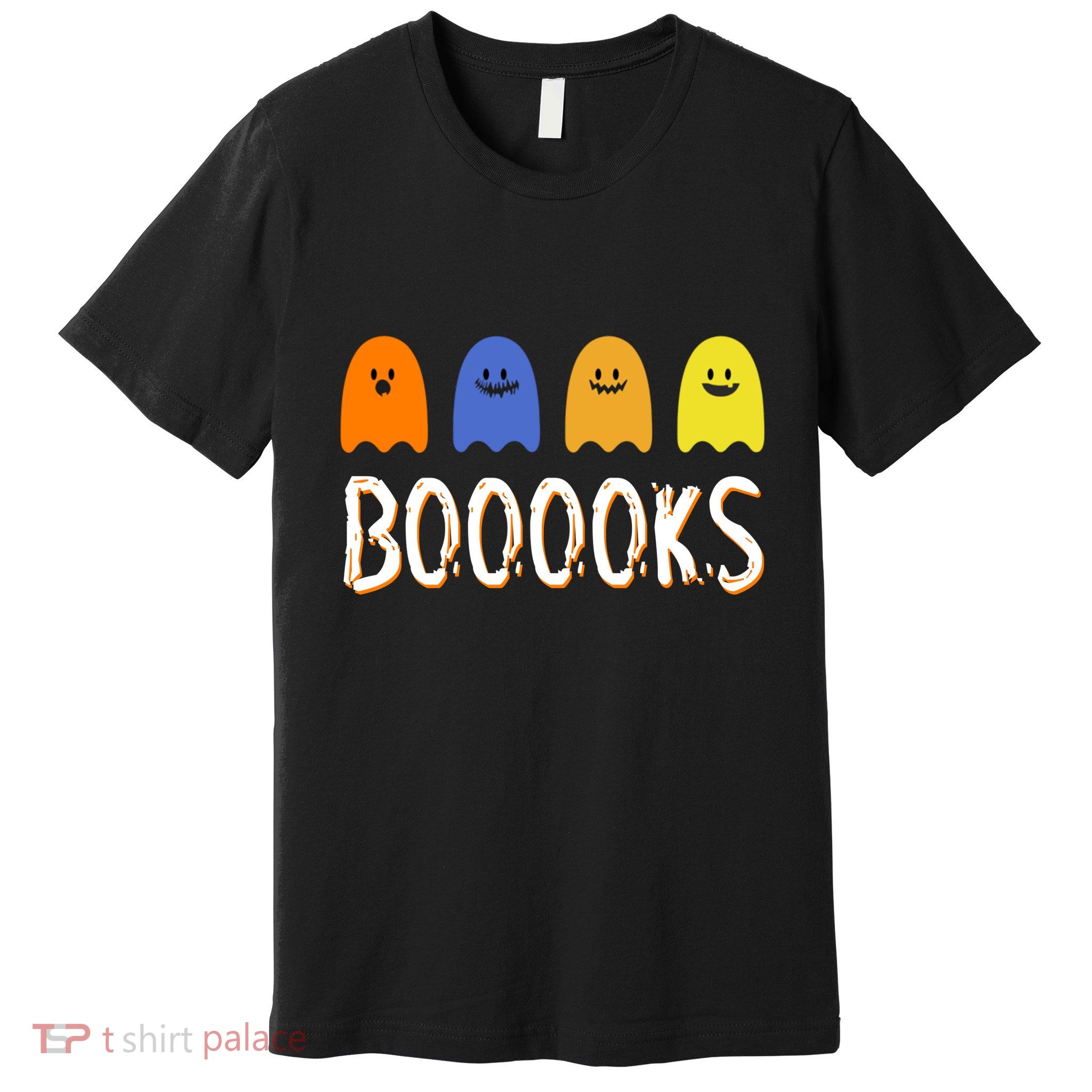 Books Spooky Ghost Funny Halloween Premium T-Shirt