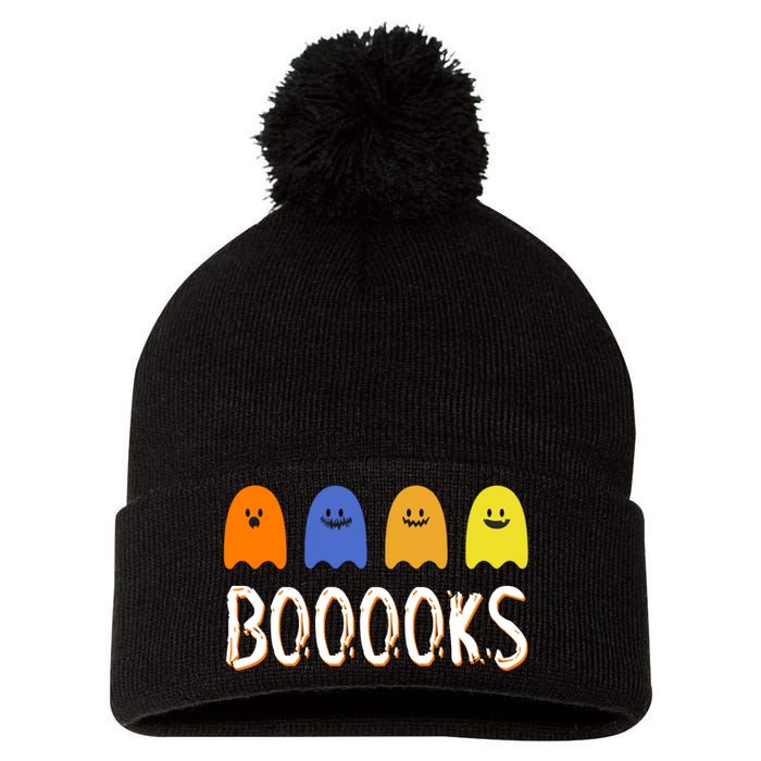 Books Spooky Ghost Funny Halloween Pom Pom 12in Knit Beanie