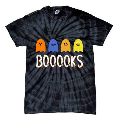 Books Spooky Ghost Funny Halloween Tie-Dye T-Shirt
