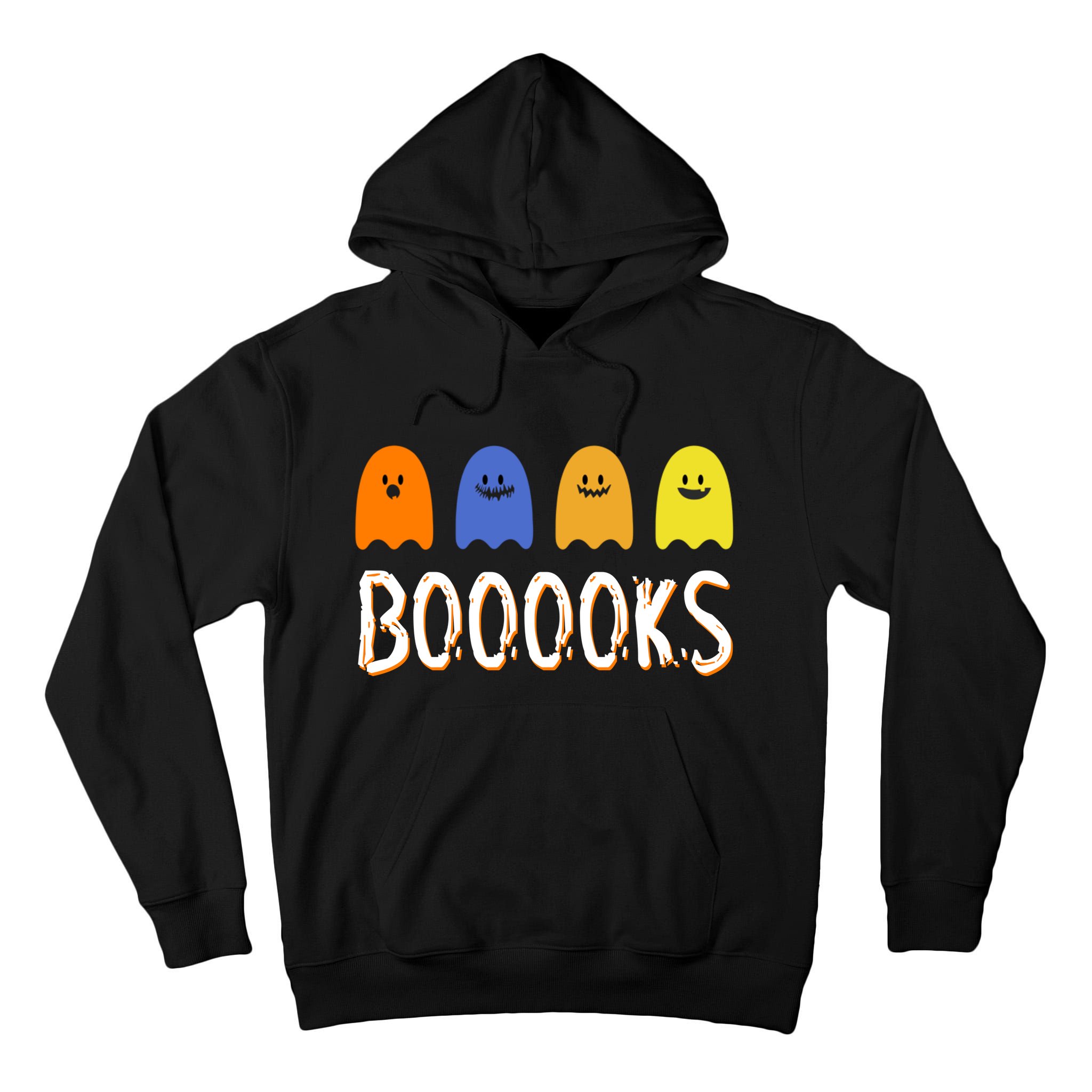 Books Spooky Ghost Funny Halloween Tall Hoodie
