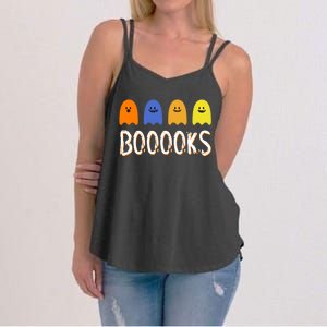 Books Spooky Ghost Funny Halloween Women's Strappy Tank