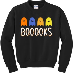 Books Spooky Ghost Funny Halloween Kids Sweatshirt