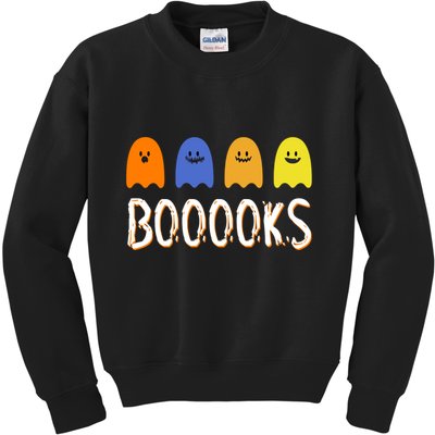 Books Spooky Ghost Funny Halloween Kids Sweatshirt