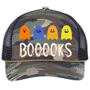 Books Spooky Ghost Funny Halloween Retro Rope Trucker Hat Cap