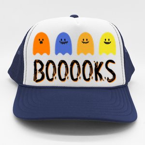 Books Spooky Ghost Funny Halloween Trucker Hat