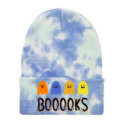 Books Spooky Ghost Funny Halloween Tie Dye 12in Knit Beanie