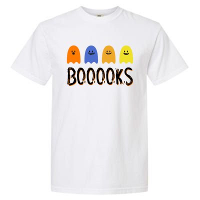 Books Spooky Ghost Funny Halloween Garment-Dyed Heavyweight T-Shirt