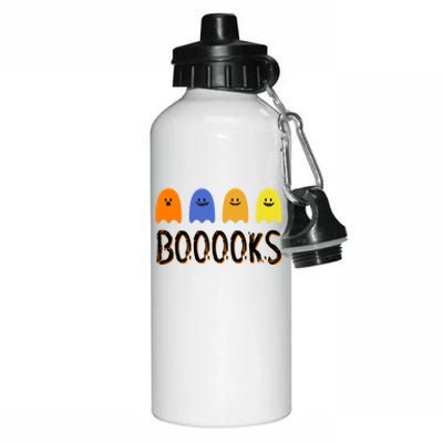 Books Spooky Ghost Funny Halloween Aluminum Water Bottle 