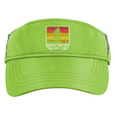 Bigfoot Sasquatch Great Smoky Mountains National Park Gift Adult Drive Performance Visor