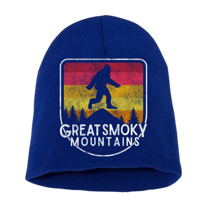 Bigfoot Sasquatch Great Smoky Mountains National Park Gift Short Acrylic Beanie