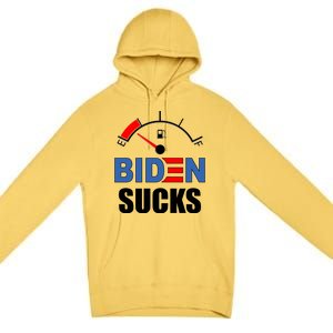 Biden Sucks Gas Tank On Empty E Premium Pullover Hoodie