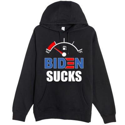 Biden Sucks Gas Tank On Empty E Premium Pullover Hoodie