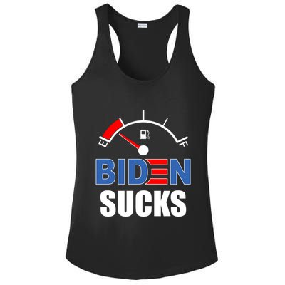 Biden Sucks Gas Tank On Empty E Ladies PosiCharge Competitor Racerback Tank