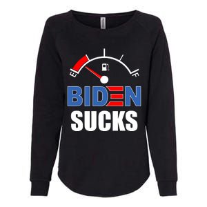 Biden Sucks Gas Tank On Empty E Womens California Wash Sweatshirt