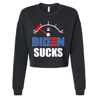 Biden Sucks Gas Tank On Empty E Cropped Pullover Crew