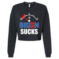 Biden Sucks Gas Tank On Empty E Cropped Pullover Crew