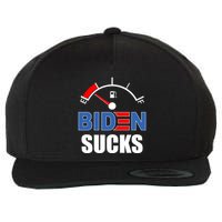 Biden Sucks Gas Tank On Empty E Wool Snapback Cap