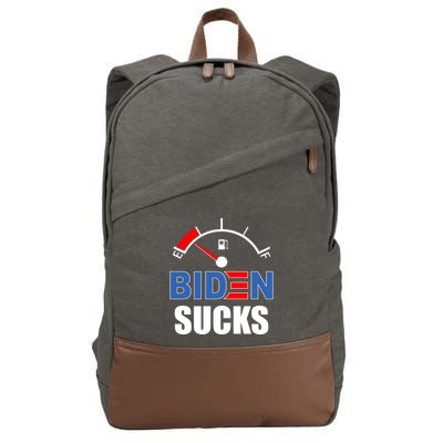 Biden Sucks Gas Tank On Empty E Cotton Canvas Backpack
