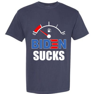 Biden Sucks Gas Tank On Empty E Garment-Dyed Heavyweight T-Shirt