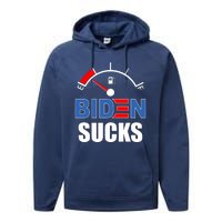 Biden Sucks Gas Tank On Empty E Performance Fleece Hoodie