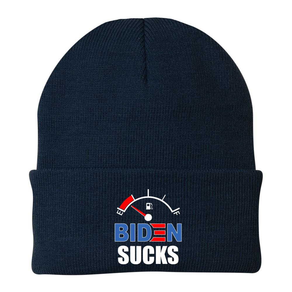 Biden Sucks Gas Tank On Empty E Beanie
