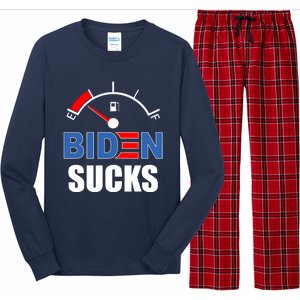 Biden Sucks Gas Tank On Empty E Long Sleeve Pajama Set