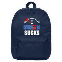 Biden Sucks Gas Tank On Empty E 16 in Basic Backpack