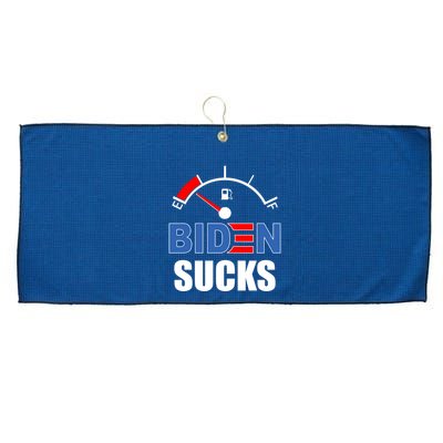 Biden Sucks Gas Tank On Empty E Large Microfiber Waffle Golf Towel