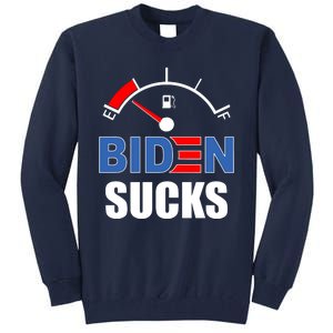 Biden Sucks Gas Tank On Empty E Tall Sweatshirt