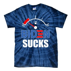 Biden Sucks Gas Tank On Empty E Tie-Dye T-Shirt