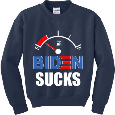 Biden Sucks Gas Tank On Empty E Kids Sweatshirt