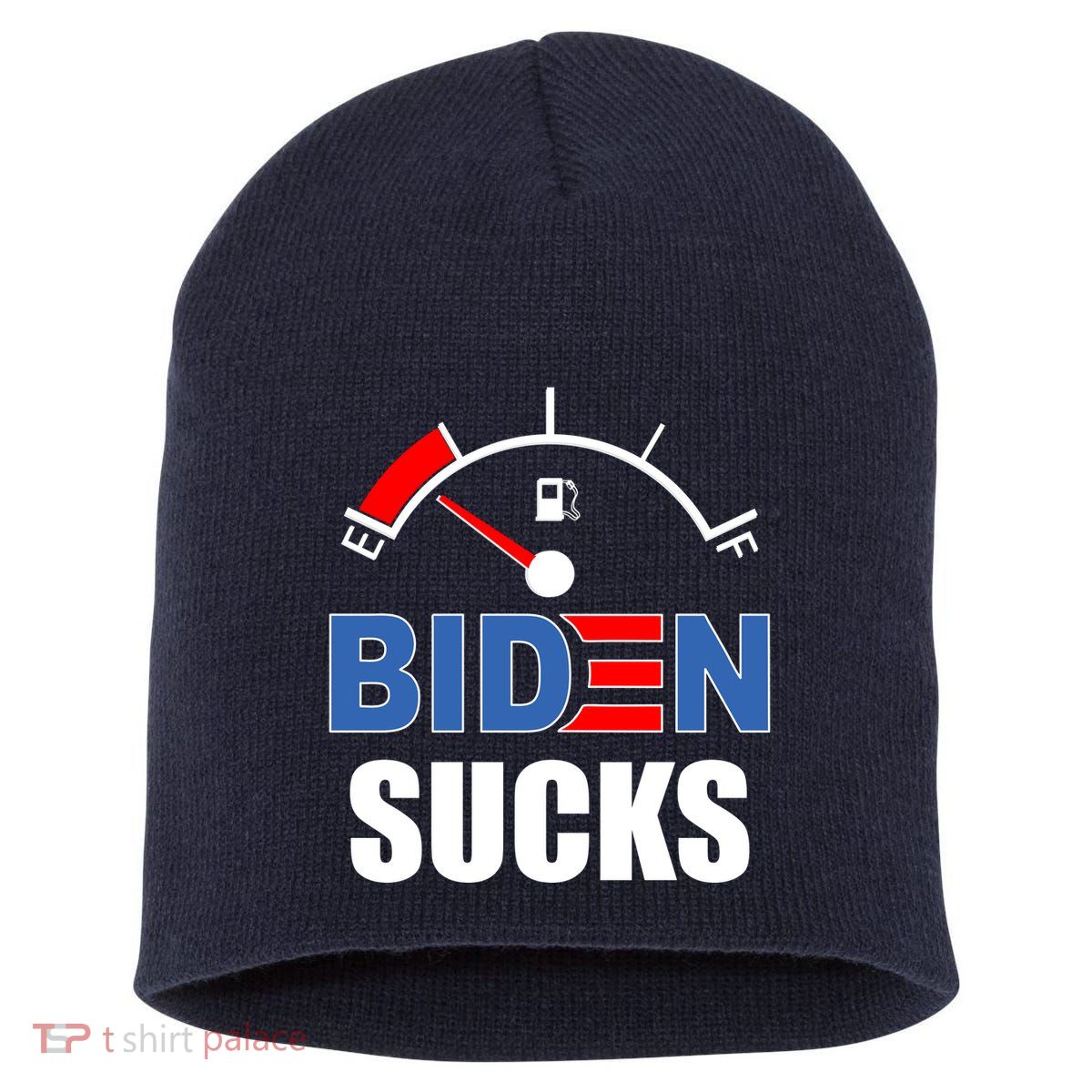 Biden Sucks Gas Tank On Empty E Short Acrylic Beanie