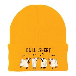 Bull Sheet Ghost Cow Halloween Funny This Is Bull Sheet. Knit Cap Winter Beanie