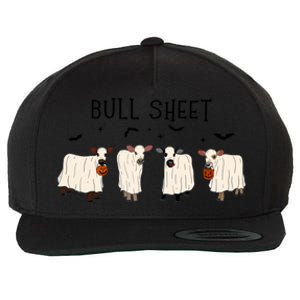 Bull Sheet Ghost Cow Halloween Funny This Is Bull Sheet. Wool Snapback Cap