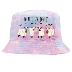 Bull Sheet Ghost Cow Halloween Funny This Is Bull Sheet. Tie-Dyed Bucket Hat