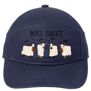 Bull Sheet Ghost Cow Halloween Funny This Is Bull Sheet. 7-Panel Snapback Hat