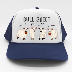 Bull Sheet Ghost Cow Halloween Funny This Is Bull Sheet. Trucker Hat