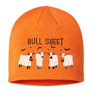 Bull Sheet Ghost Cow Halloween Funny This Is Bull Sheet. Sustainable Beanie