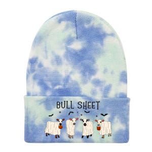 Bull Sheet Ghost Cow Halloween Funny This Is Bull Sheet. Tie Dye 12in Knit Beanie