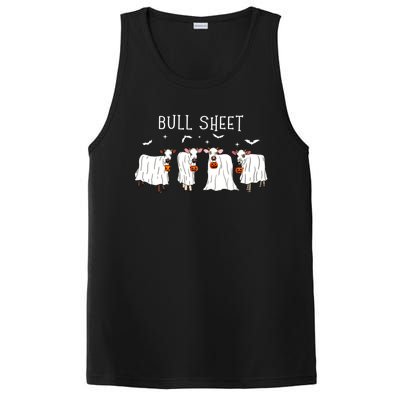 Bull Sheet Ghost Cow Halloween Funny This Is Bull Sheet PosiCharge Competitor Tank