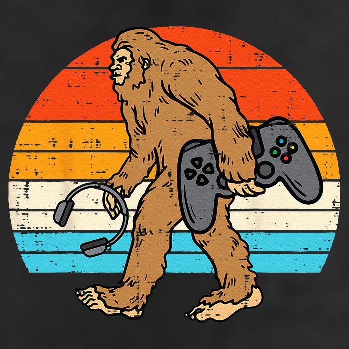 Bigfoot Sasquatch Gamer Retro Gaming Adult Drive Performance Visor