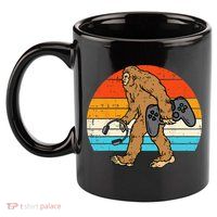 Bigfoot Sasquatch Gamer Retro Gaming 11oz C Handle Ceramic Mug