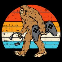 Bigfoot Sasquatch Gamer Retro Gaming Bag